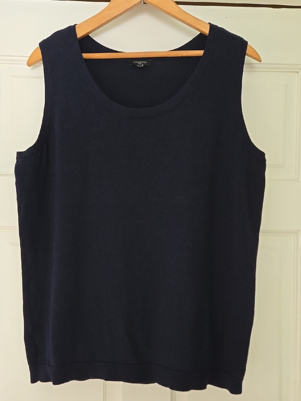 Talbots Dark Navy Scoop Neck Knit Tank